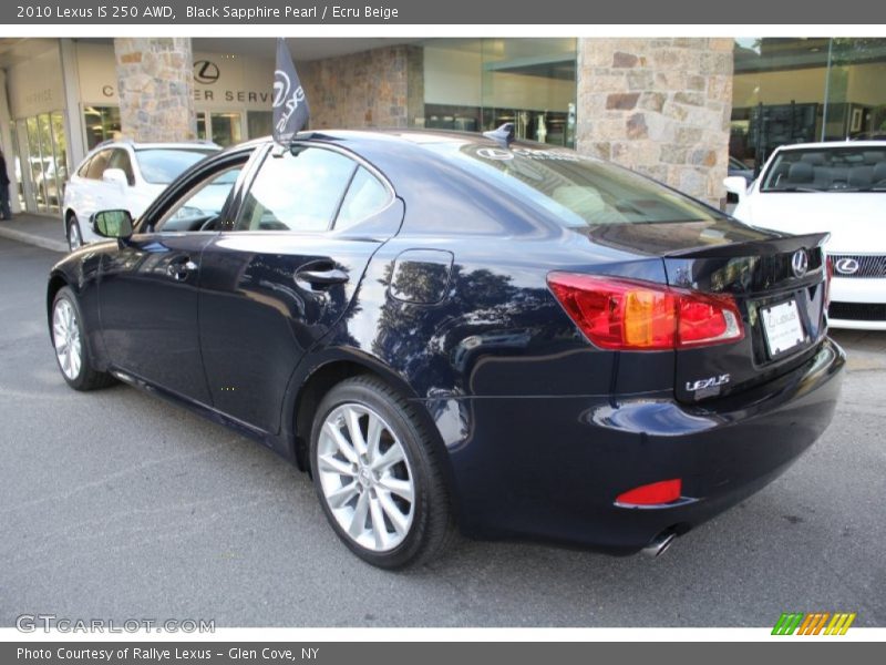 Black Sapphire Pearl / Ecru Beige 2010 Lexus IS 250 AWD