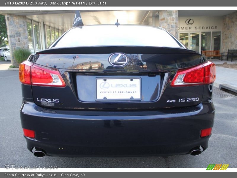 Black Sapphire Pearl / Ecru Beige 2010 Lexus IS 250 AWD
