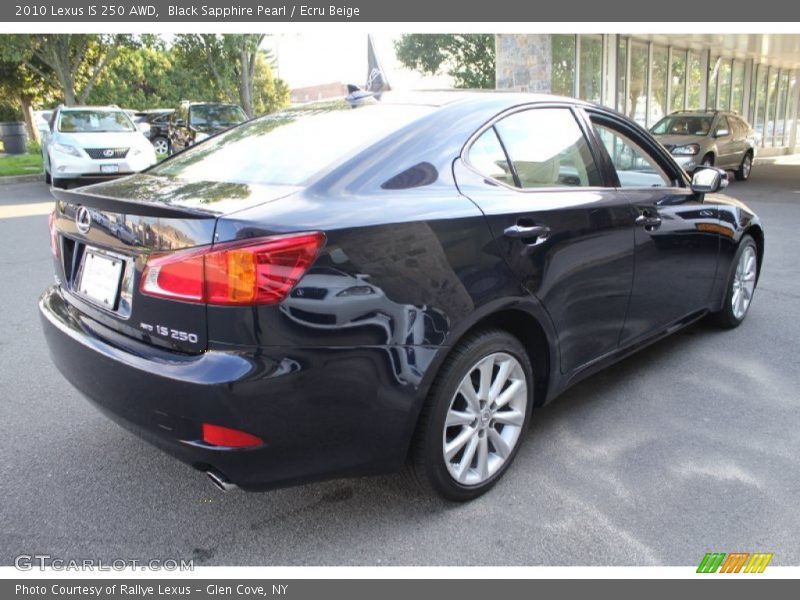Black Sapphire Pearl / Ecru Beige 2010 Lexus IS 250 AWD