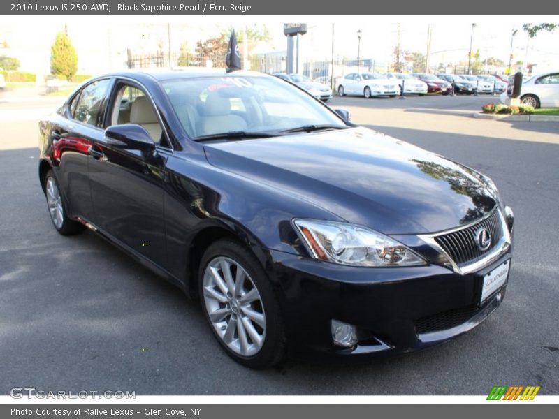 Black Sapphire Pearl / Ecru Beige 2010 Lexus IS 250 AWD