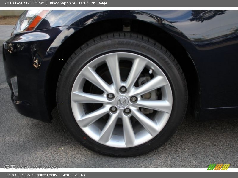 Black Sapphire Pearl / Ecru Beige 2010 Lexus IS 250 AWD