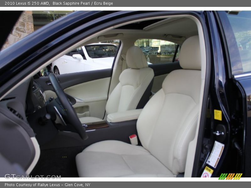 Black Sapphire Pearl / Ecru Beige 2010 Lexus IS 250 AWD