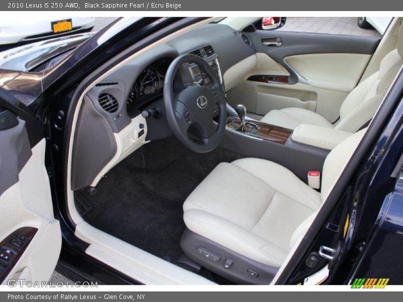 Black Sapphire Pearl / Ecru Beige 2010 Lexus IS 250 AWD
