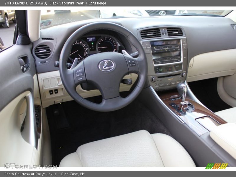 Black Sapphire Pearl / Ecru Beige 2010 Lexus IS 250 AWD