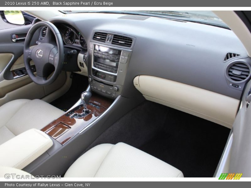 Black Sapphire Pearl / Ecru Beige 2010 Lexus IS 250 AWD