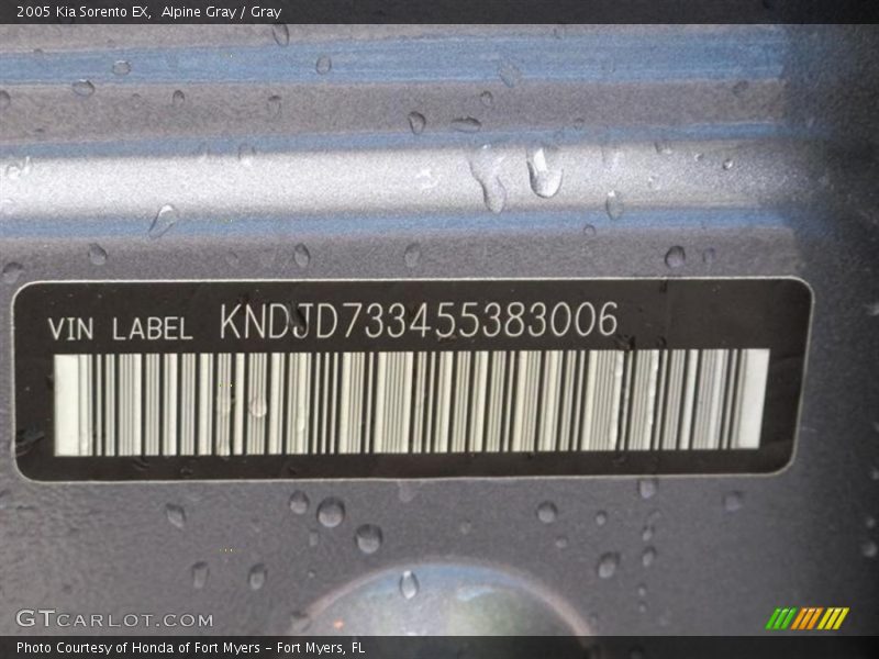 Alpine Gray / Gray 2005 Kia Sorento EX
