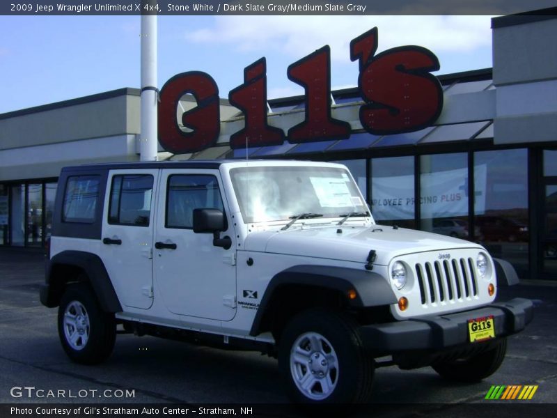 Stone White / Dark Slate Gray/Medium Slate Gray 2009 Jeep Wrangler Unlimited X 4x4