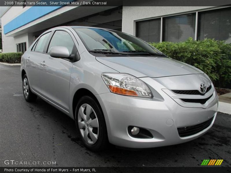 Silver Streak Mica / Dark Charcoal 2008 Toyota Yaris Sedan