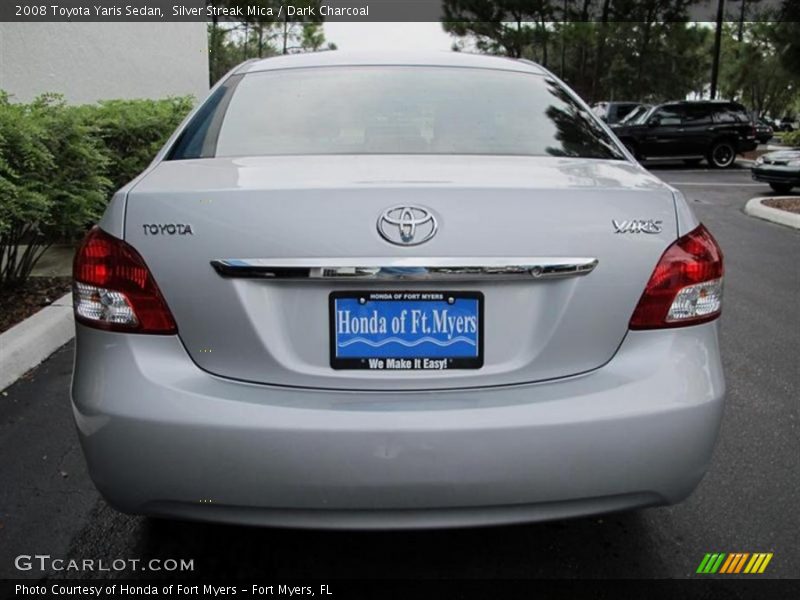 Silver Streak Mica / Dark Charcoal 2008 Toyota Yaris Sedan