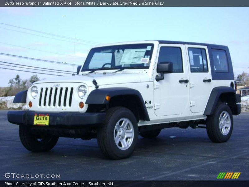 Stone White / Dark Slate Gray/Medium Slate Gray 2009 Jeep Wrangler Unlimited X 4x4