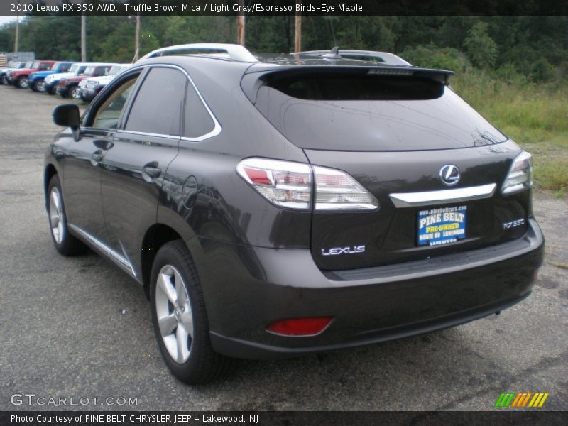 Truffle Brown Mica / Light Gray/Espresso Birds-Eye Maple 2010 Lexus RX 350 AWD