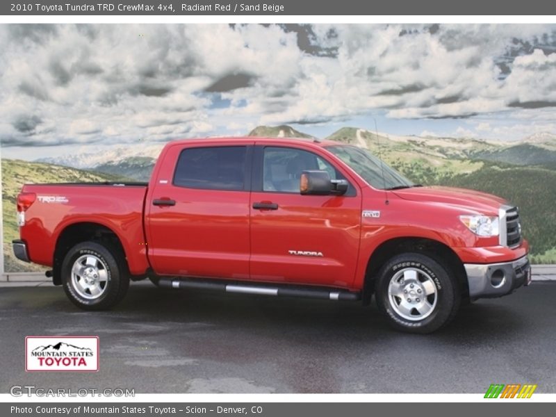 Radiant Red / Sand Beige 2010 Toyota Tundra TRD CrewMax 4x4