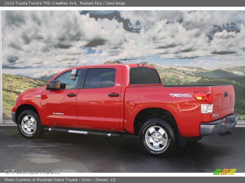 Radiant Red / Sand Beige 2010 Toyota Tundra TRD CrewMax 4x4