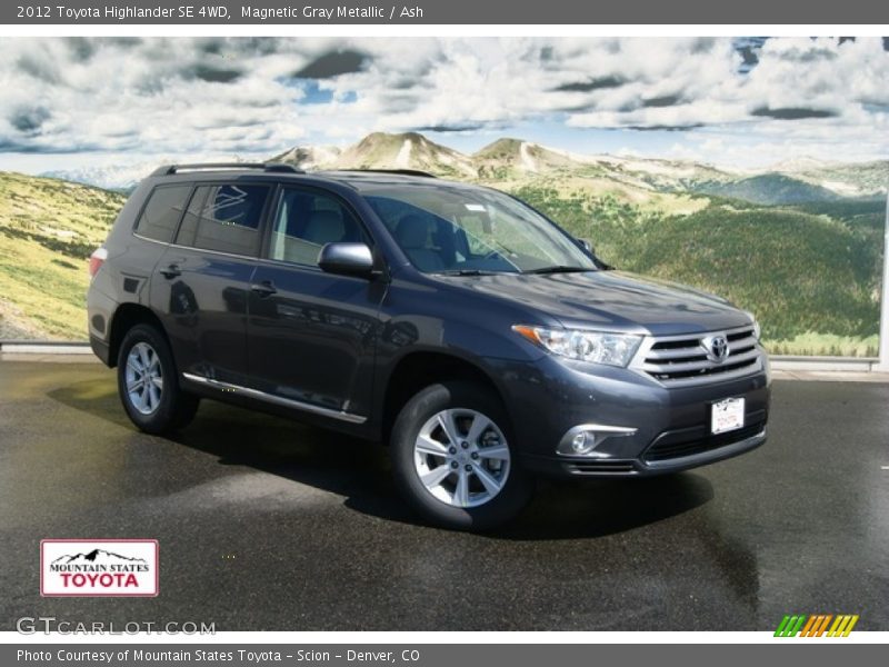 Magnetic Gray Metallic / Ash 2012 Toyota Highlander SE 4WD