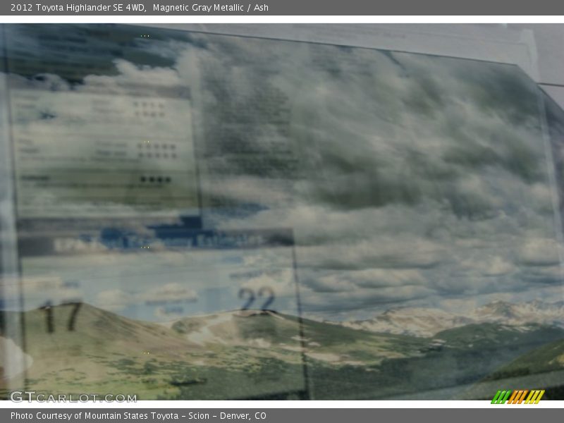 Magnetic Gray Metallic / Ash 2012 Toyota Highlander SE 4WD
