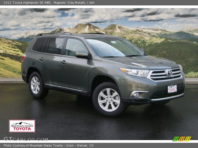 Magnetic Gray Metallic / Ash 2012 Toyota Highlander SE 4WD