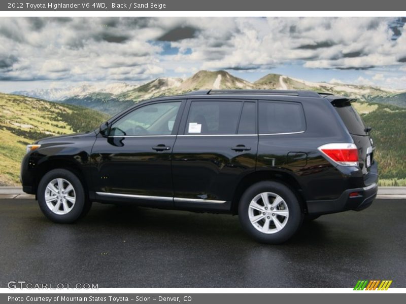 Black / Sand Beige 2012 Toyota Highlander V6 4WD