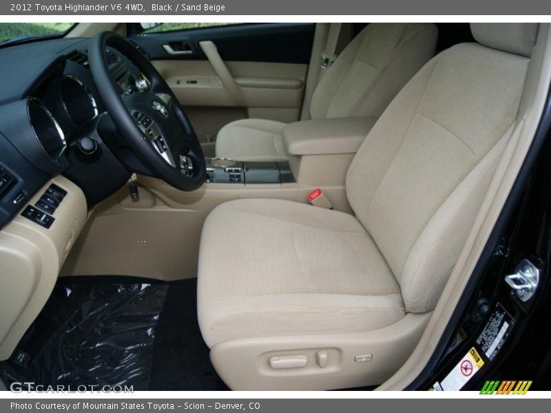 Black / Sand Beige 2012 Toyota Highlander V6 4WD