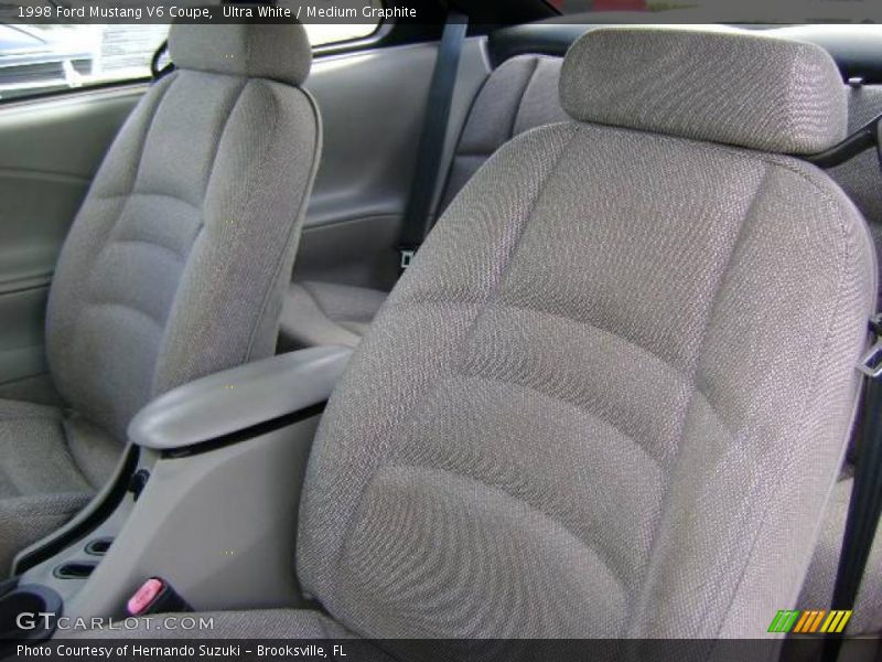 Ultra White / Medium Graphite 1998 Ford Mustang V6 Coupe