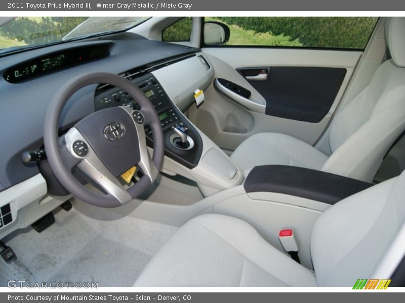 Winter Gray Metallic / Misty Gray 2011 Toyota Prius Hybrid III