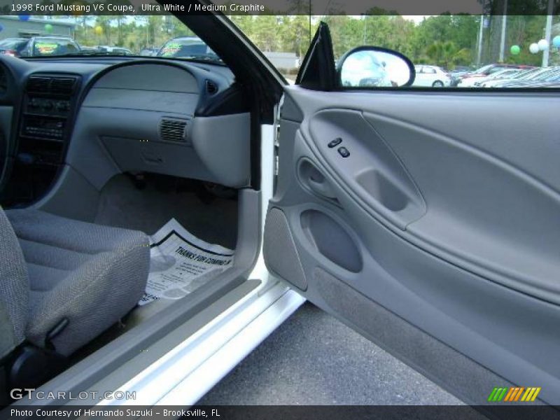 Ultra White / Medium Graphite 1998 Ford Mustang V6 Coupe