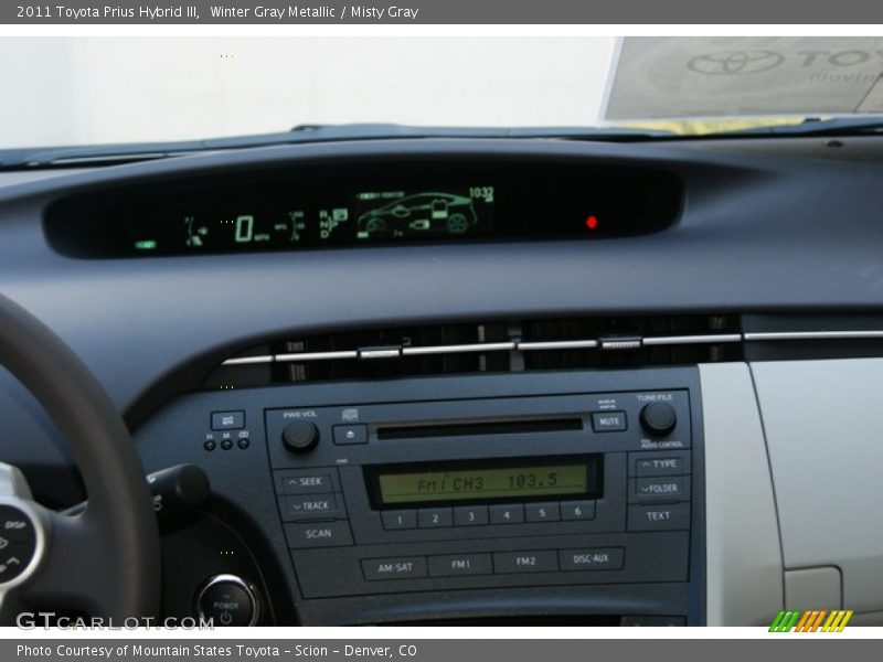 Winter Gray Metallic / Misty Gray 2011 Toyota Prius Hybrid III