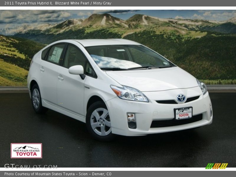 Blizzard White Pearl / Misty Gray 2011 Toyota Prius Hybrid II