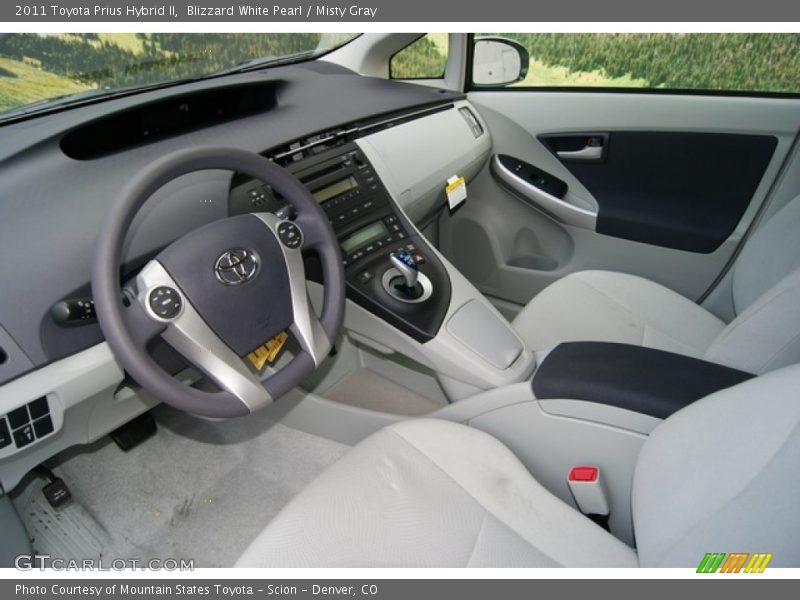 Blizzard White Pearl / Misty Gray 2011 Toyota Prius Hybrid II