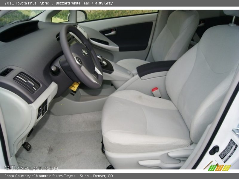 Blizzard White Pearl / Misty Gray 2011 Toyota Prius Hybrid II