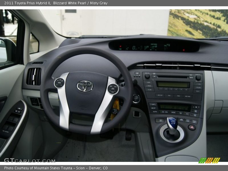 Blizzard White Pearl / Misty Gray 2011 Toyota Prius Hybrid II