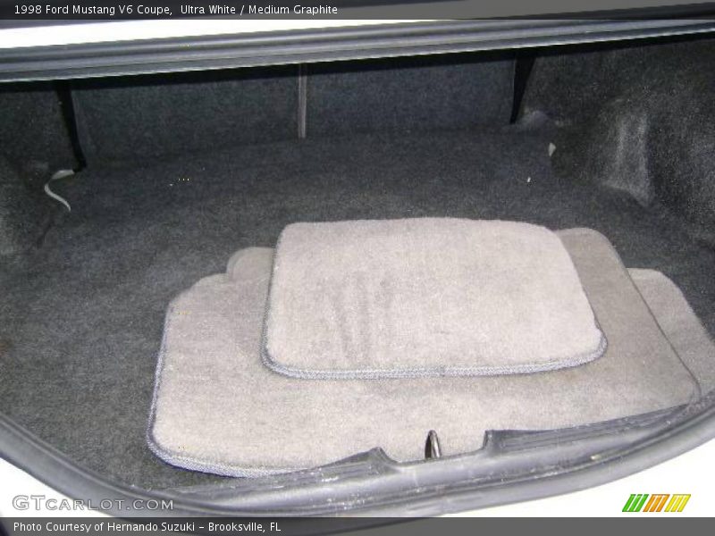 Ultra White / Medium Graphite 1998 Ford Mustang V6 Coupe
