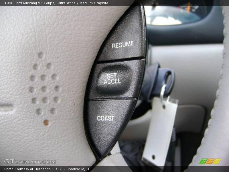 Ultra White / Medium Graphite 1998 Ford Mustang V6 Coupe