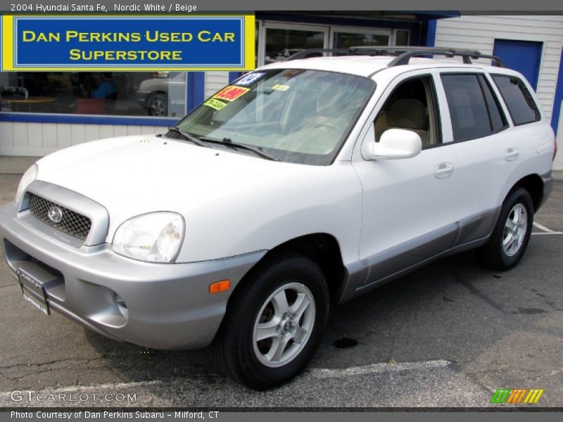 Nordic White / Beige 2004 Hyundai Santa Fe