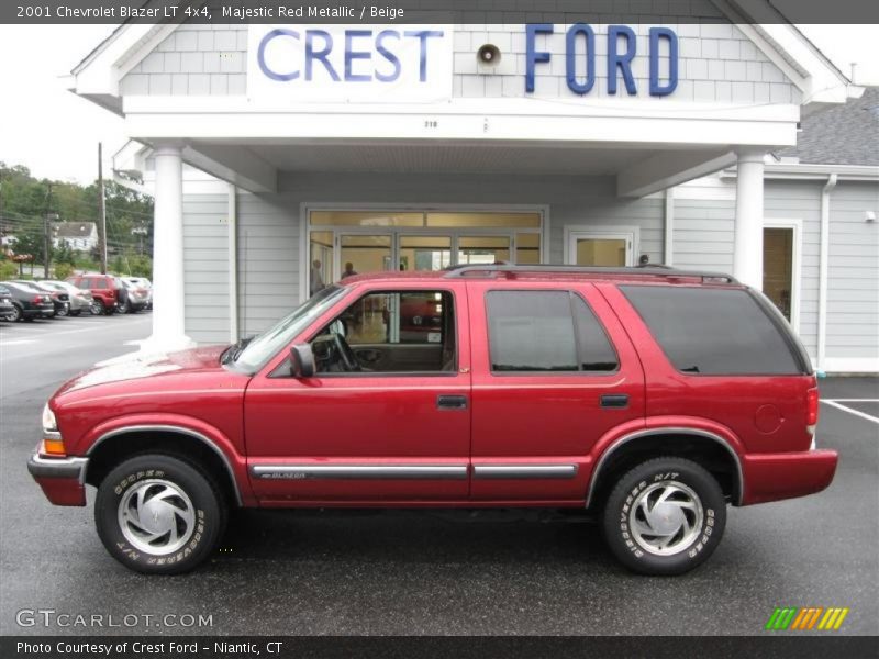 Majestic Red Metallic / Beige 2001 Chevrolet Blazer LT 4x4