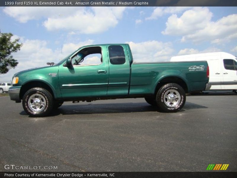 Amazon Green Metallic / Medium Graphite 1999 Ford F150 XL Extended Cab 4x4