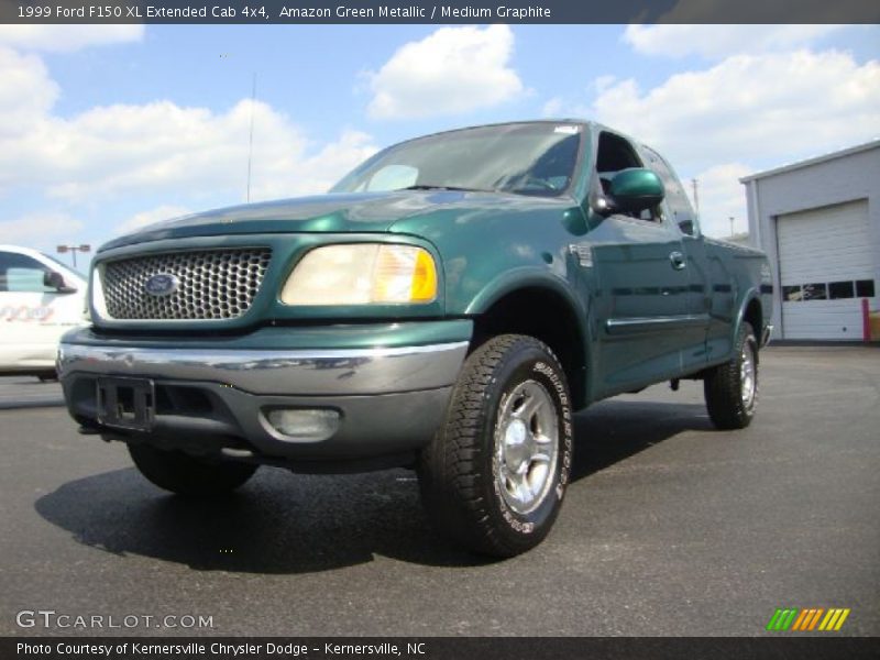 Amazon Green Metallic / Medium Graphite 1999 Ford F150 XL Extended Cab 4x4