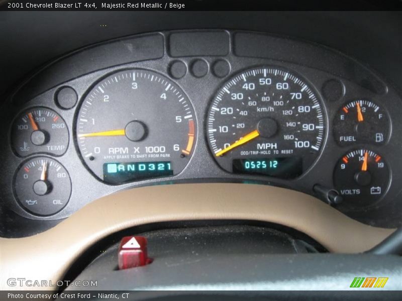 Majestic Red Metallic / Beige 2001 Chevrolet Blazer LT 4x4