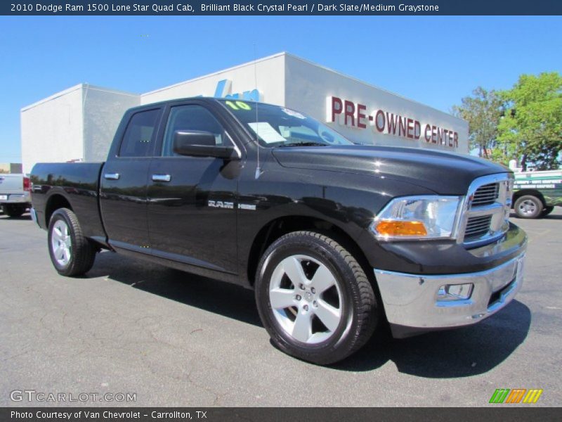 Brilliant Black Crystal Pearl / Dark Slate/Medium Graystone 2010 Dodge Ram 1500 Lone Star Quad Cab