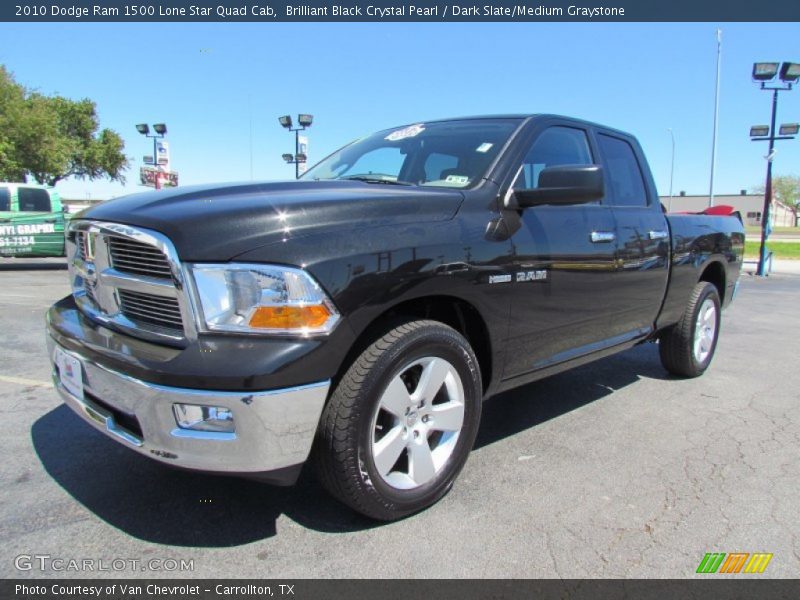 Brilliant Black Crystal Pearl / Dark Slate/Medium Graystone 2010 Dodge Ram 1500 Lone Star Quad Cab