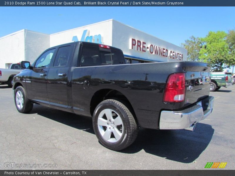 Brilliant Black Crystal Pearl / Dark Slate/Medium Graystone 2010 Dodge Ram 1500 Lone Star Quad Cab