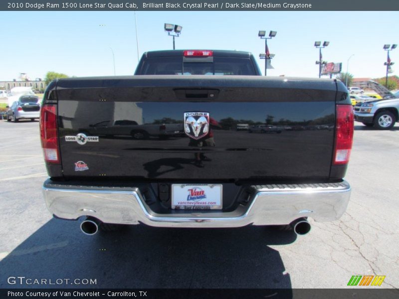 Brilliant Black Crystal Pearl / Dark Slate/Medium Graystone 2010 Dodge Ram 1500 Lone Star Quad Cab