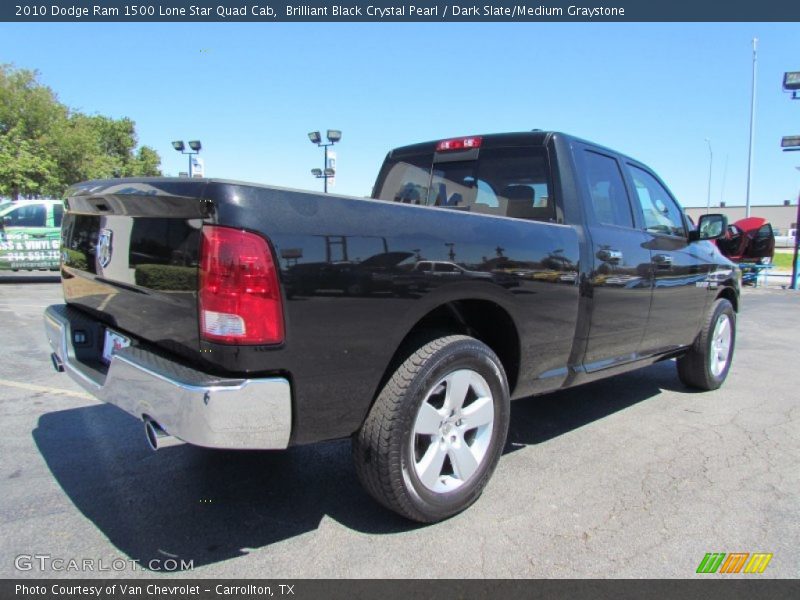 Brilliant Black Crystal Pearl / Dark Slate/Medium Graystone 2010 Dodge Ram 1500 Lone Star Quad Cab