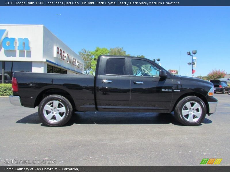 Brilliant Black Crystal Pearl / Dark Slate/Medium Graystone 2010 Dodge Ram 1500 Lone Star Quad Cab