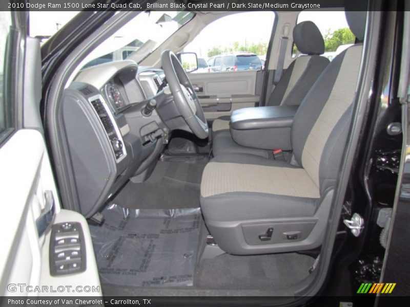 Brilliant Black Crystal Pearl / Dark Slate/Medium Graystone 2010 Dodge Ram 1500 Lone Star Quad Cab