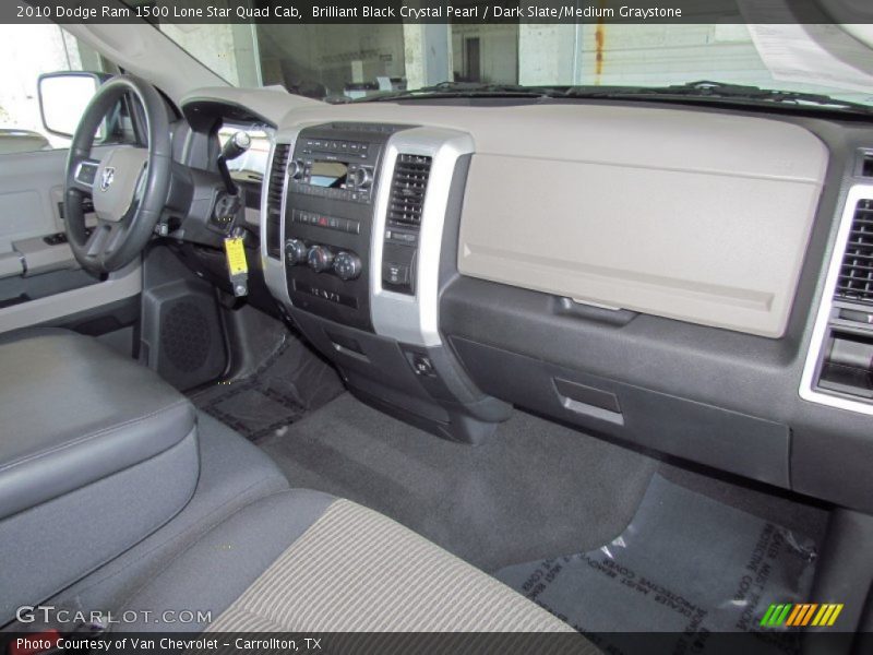 Brilliant Black Crystal Pearl / Dark Slate/Medium Graystone 2010 Dodge Ram 1500 Lone Star Quad Cab