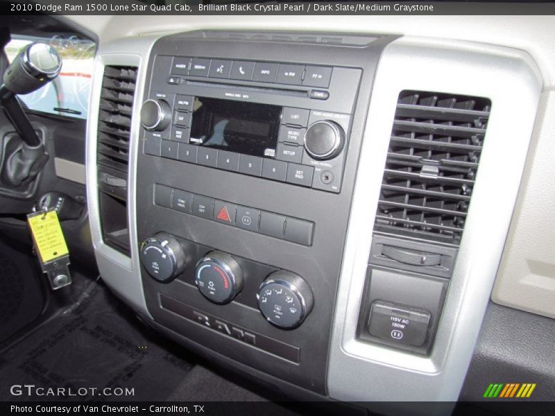 Brilliant Black Crystal Pearl / Dark Slate/Medium Graystone 2010 Dodge Ram 1500 Lone Star Quad Cab