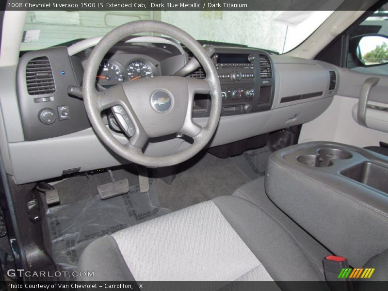 Dark Titanium Interior - 2008 Silverado 1500 LS Extended Cab 