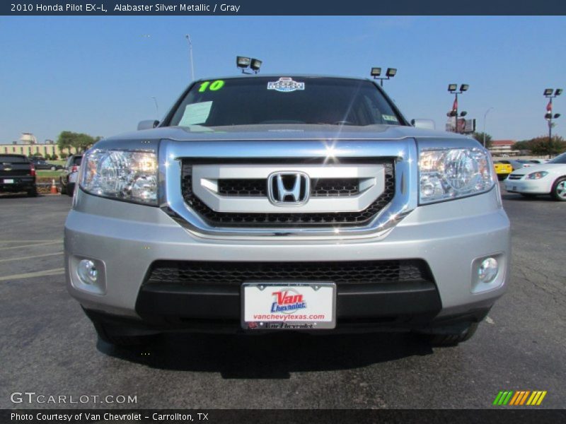 Alabaster Silver Metallic / Gray 2010 Honda Pilot EX-L
