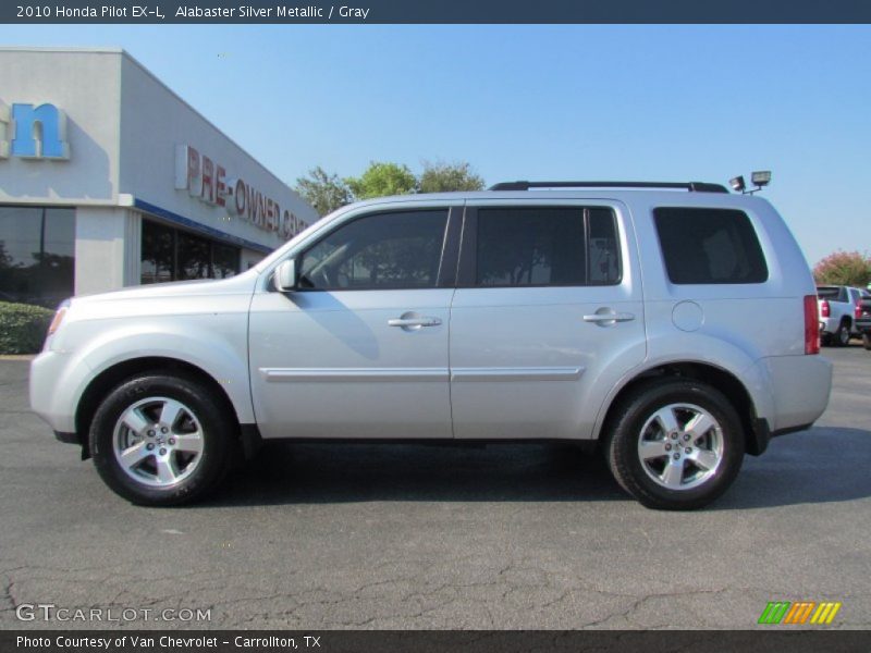 Alabaster Silver Metallic / Gray 2010 Honda Pilot EX-L