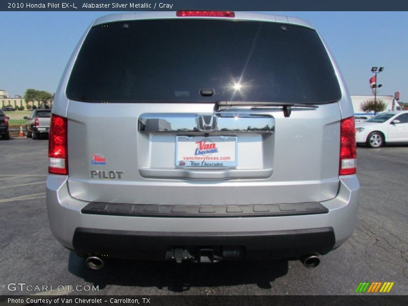 Alabaster Silver Metallic / Gray 2010 Honda Pilot EX-L